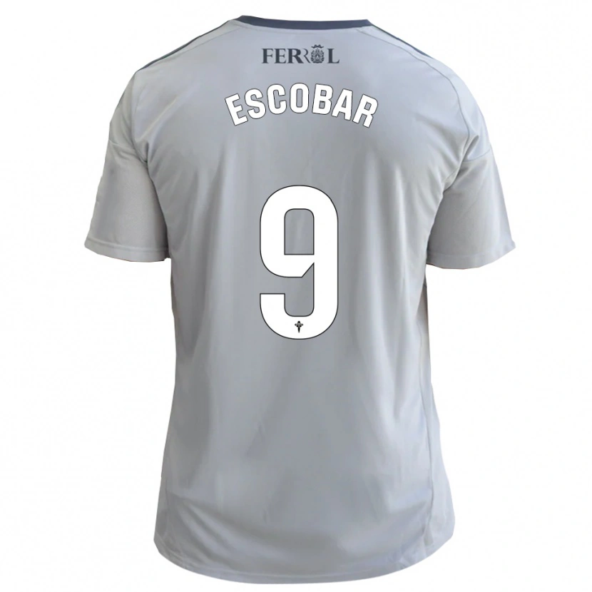 Danxen Kvinnor Antón Escobar #9 Grå Silver Bortatröja Matchtröjor 2025/26 Tröjor T-Tröja