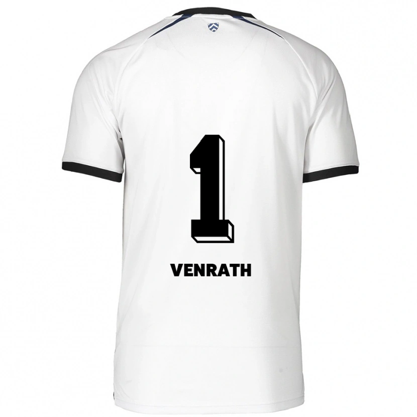 Danxen Kvinnor Lisa Venrath #1 Vit Svart Bortatröja Matchtröjor 2025/26 Tröjor T-Tröja