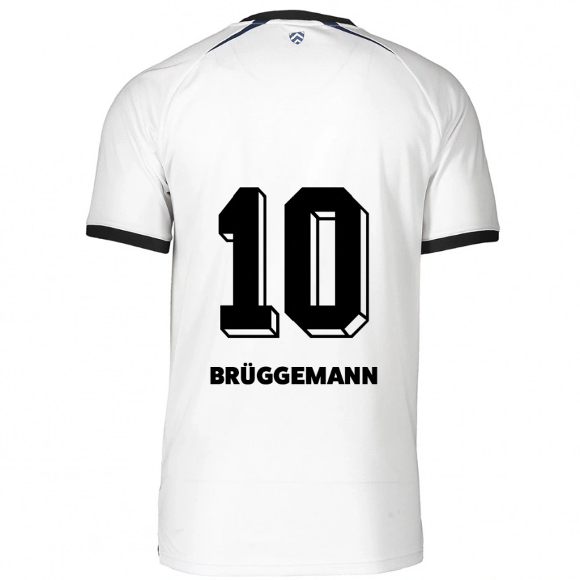 Danxen Kvinnor Kim Brüggemann #10 Vit Svart Bortatröja Matchtröjor 2025/26 Tröjor T-Tröja