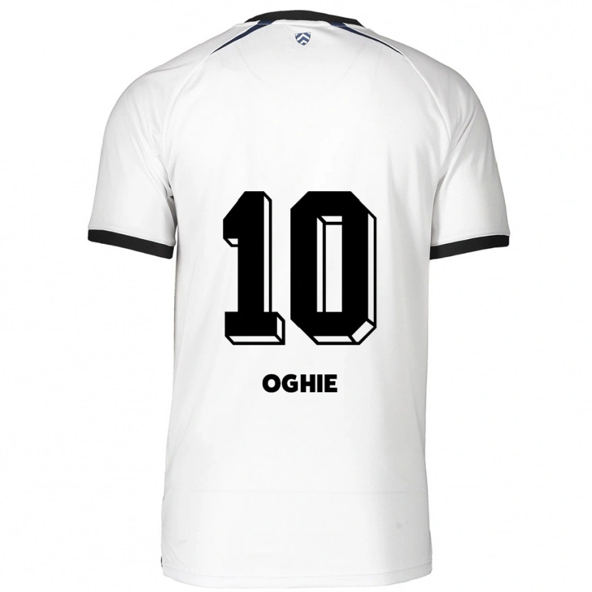Danxen Kvinnor Joshua Oghie #10 Vit Svart Bortatröja Matchtröjor 2025/26 Tröjor T-Tröja