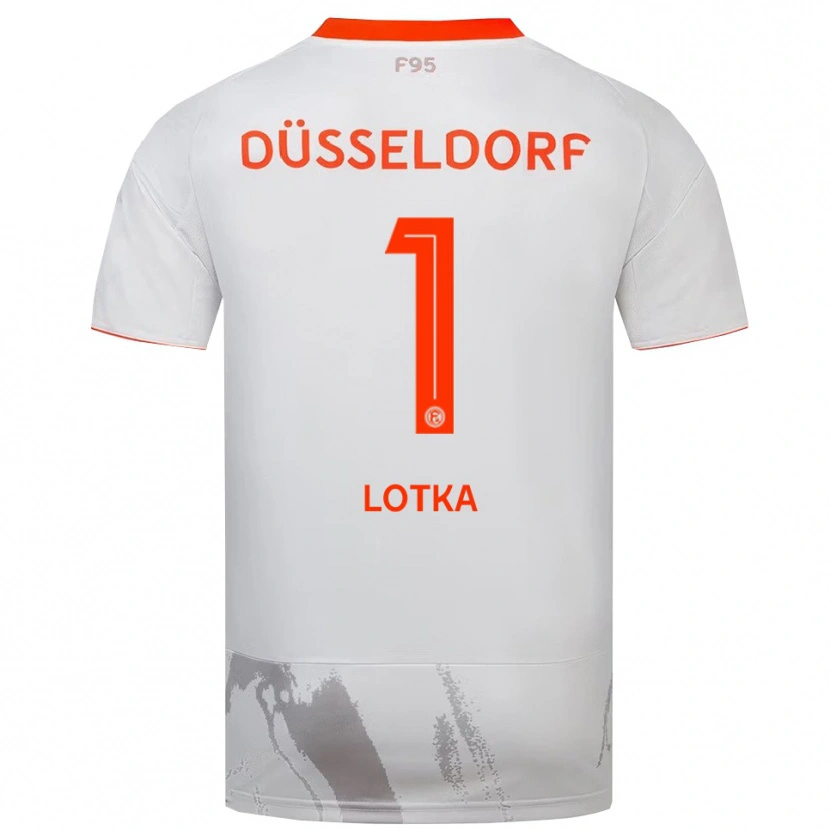 Danxen Kvinnor Marcel Lotka #1 Vit Orange Bortatröja Matchtröjor 2025/26 Tröjor T-Tröja