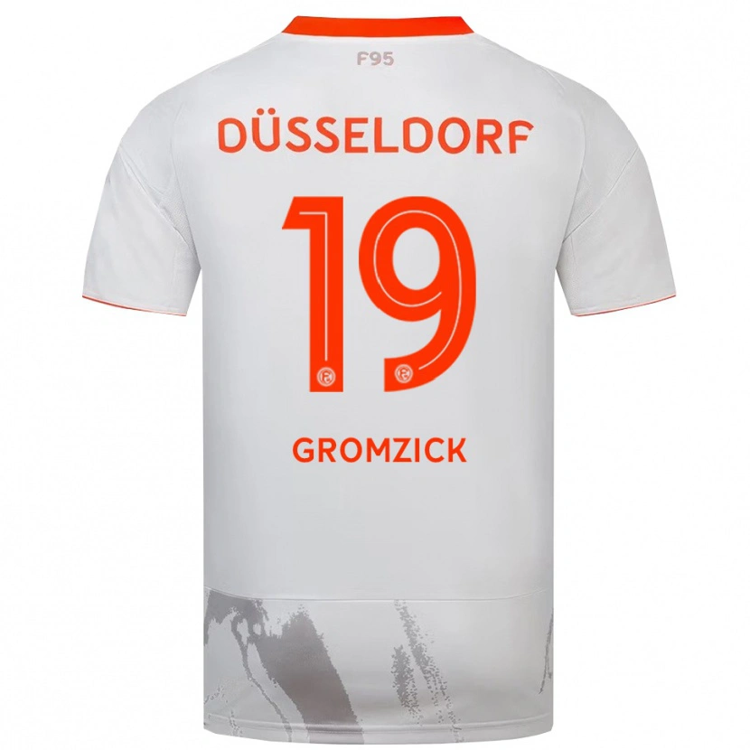Danxen Kvinnor Finn Gromzick #19 Vit Orange Bortatröja Matchtröjor 2025/26 Tröjor T-Tröja
