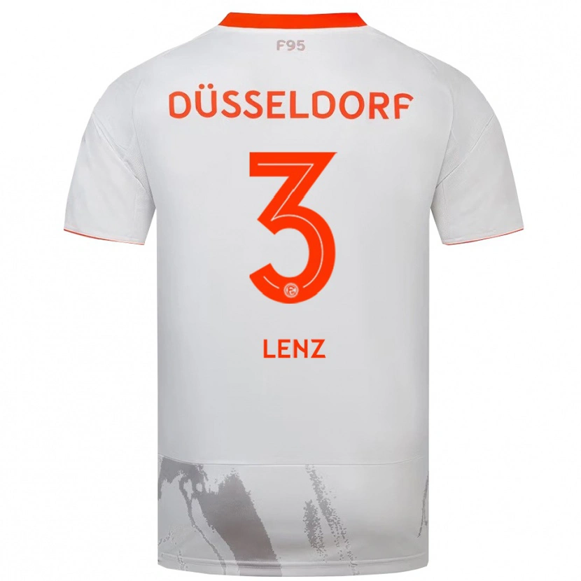 Danxen Kvinnor Christopher Lenz #3 Vit Orange Bortatröja Matchtröjor 2025/26 Tröjor T-Tröja