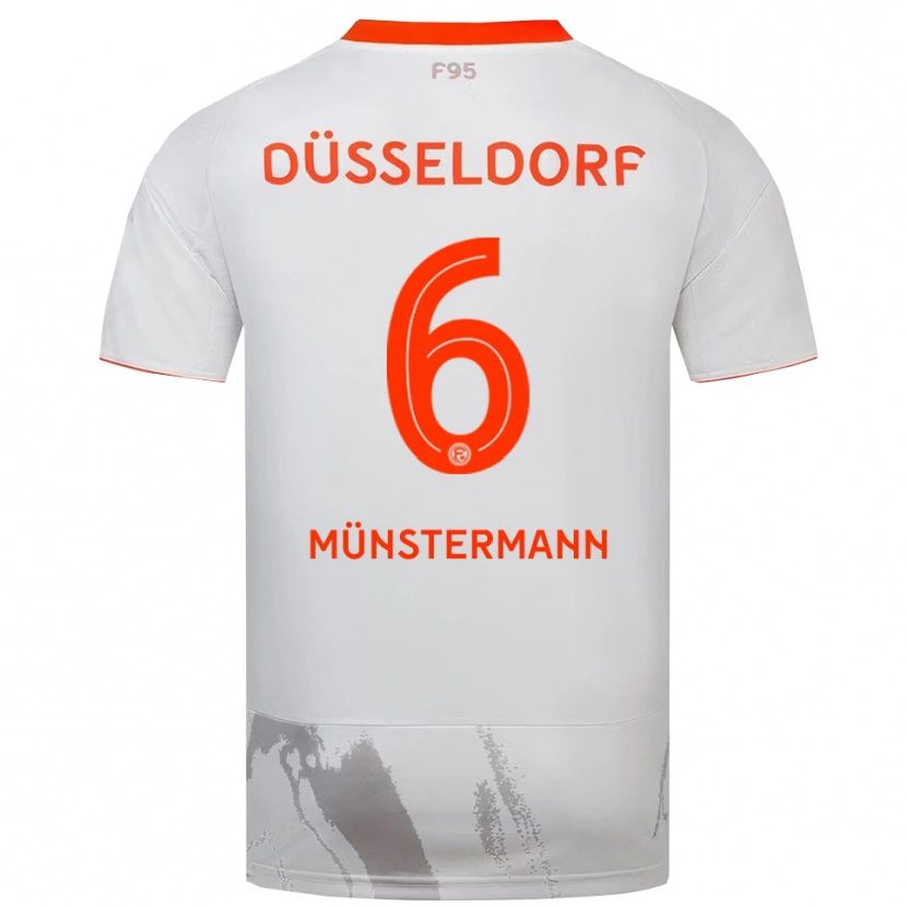 Danxen Kvinnor Paul Münstermann #6 Vit Orange Bortatröja Matchtröjor 2025/26 Tröjor T-Tröja