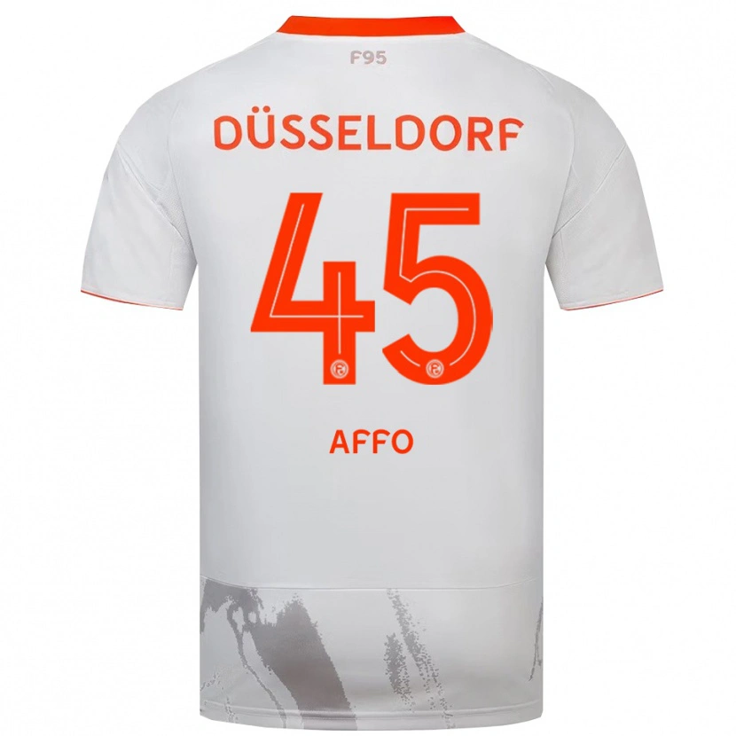 Danxen Kvinnor Karim Affo #45 Vit Orange Bortatröja Matchtröjor 2025/26 Tröjor T-Tröja