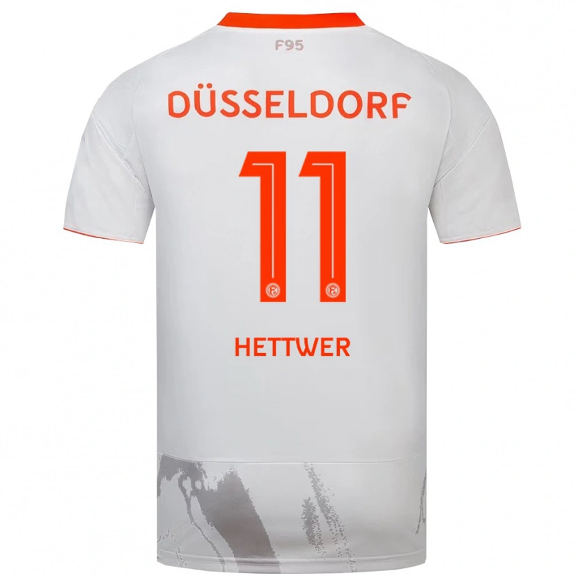 Danxen Kvinnor Julian Hettwer #11 Vit Orange Bortatröja Matchtröjor 2025/26 Tröjor T-Tröja