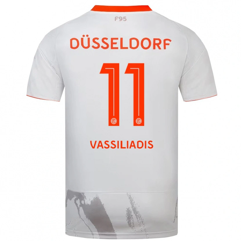 Danxen Kvinnor Leonidas Vassiliadis #11 Vit Orange Bortatröja Matchtröjor 2025/26 Tröjor T-Tröja