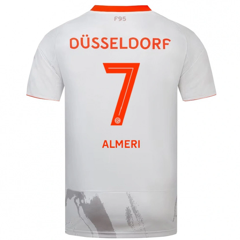 Danxen Kvinnor Majd Almeri #7 Vit Orange Bortatröja Matchtröjor 2025/26 Tröjor T-Tröja