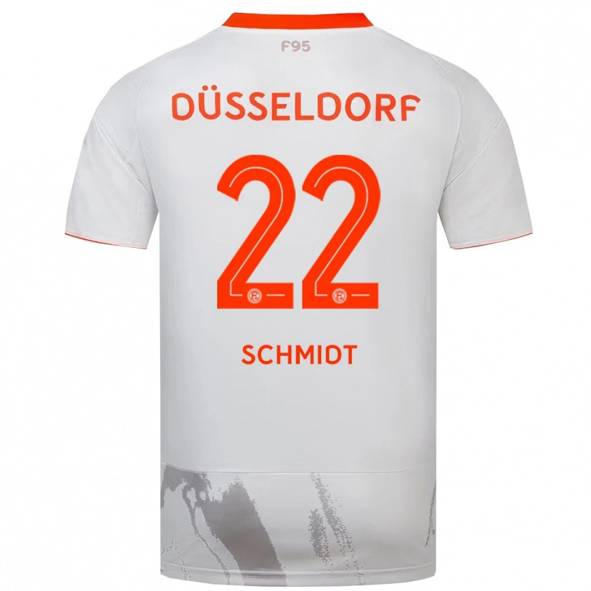 Danxen Kvinnor Danny Schmidt #22 Vit Orange Bortatröja Matchtröjor 2025/26 Tröjor T-Tröja