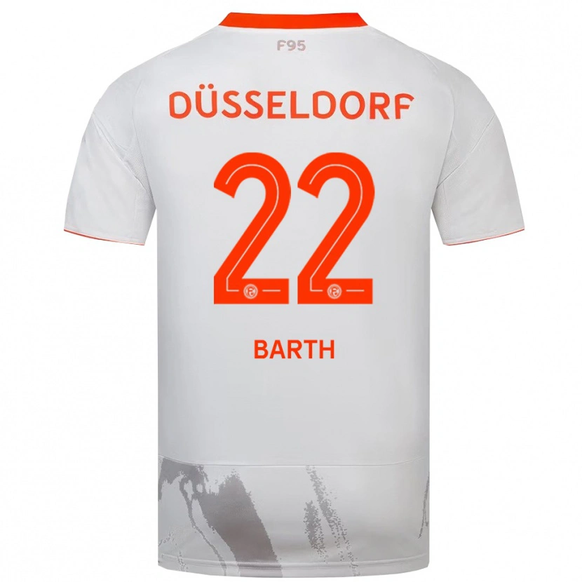 Danxen Kvinnor Tom Barth #22 Vit Orange Bortatröja Matchtröjor 2025/26 Tröjor T-Tröja