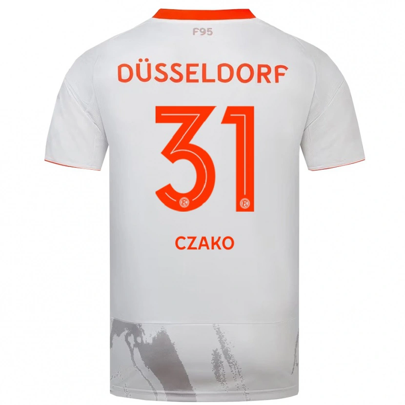 Danxen Kvinnor Milán Czakó #31 Vit Orange Bortatröja Matchtröjor 2025/26 Tröjor T-Tröja
