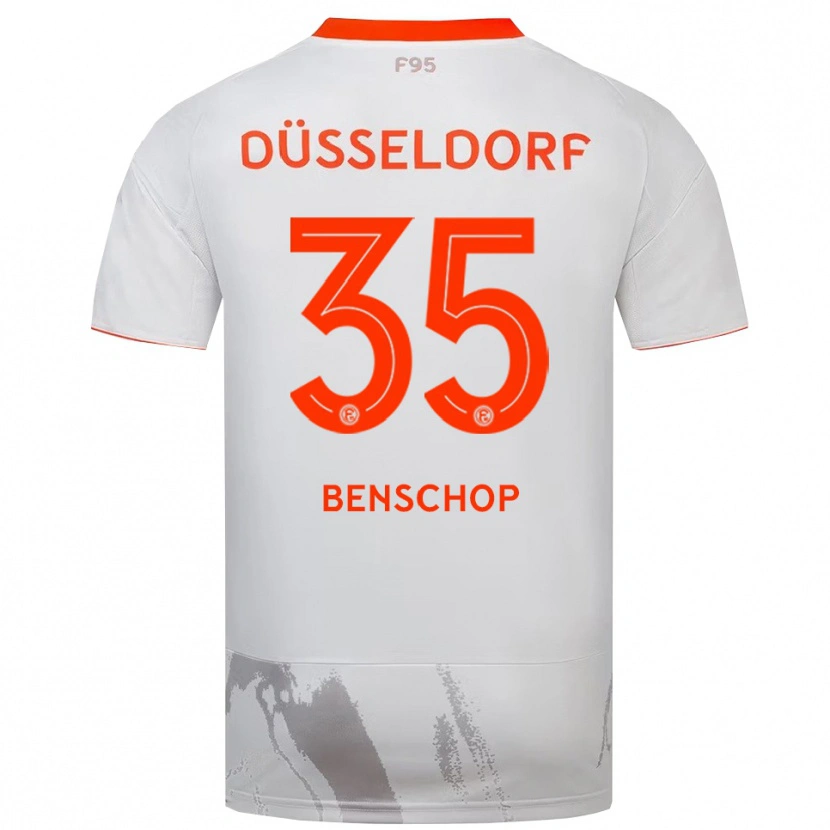 Danxen Kvinnor Charlison Benschop #35 Vit Orange Bortatröja Matchtröjor 2025/26 Tröjor T-Tröja