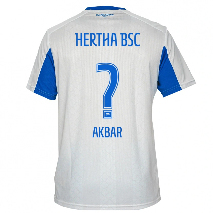 Danxen Kvinnor Schikib Akbar #0 Vit Blå Bortatröja Matchtröjor 2025/26 Tröjor T-Tröja