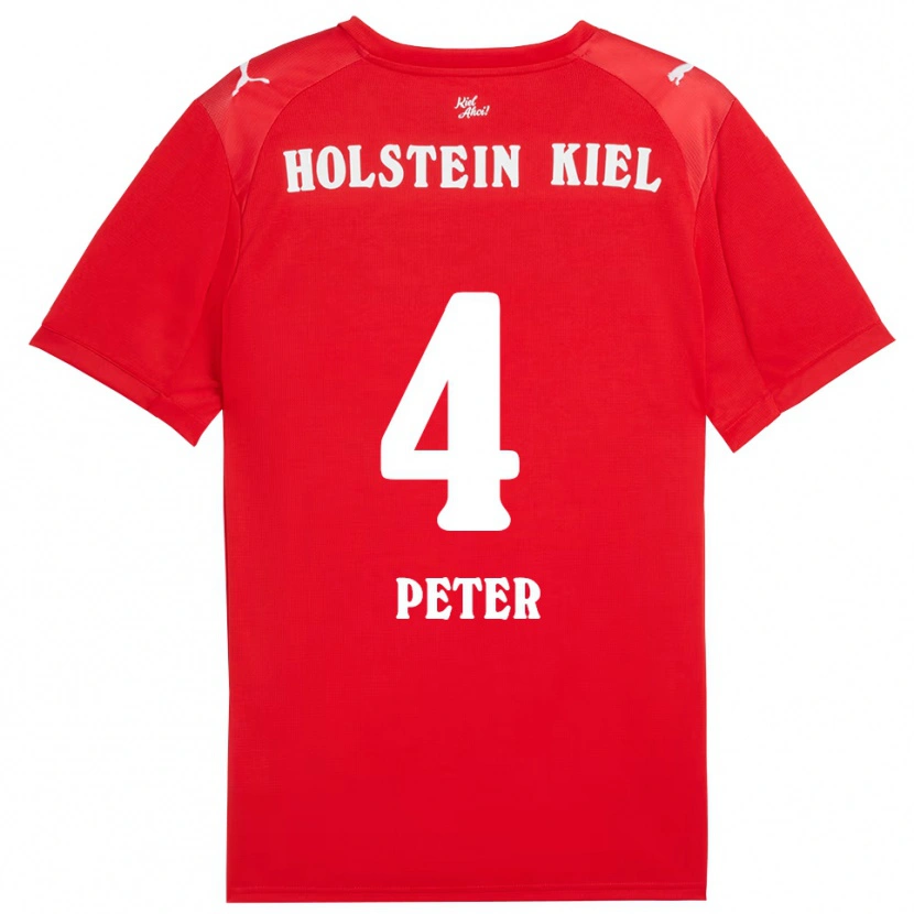 Danxen Kvinnor Annie-Marie Peter #4 Röd Blå Bortatröja Matchtröjor 2025/26 Tröjor T-Tröja