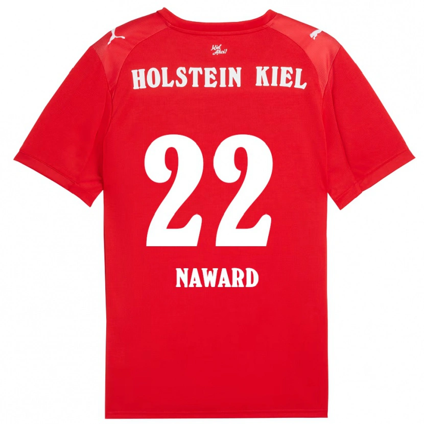 Danxen Kvinnor Lela Naward #22 Röd Blå Bortatröja Matchtröjor 2025/26 Tröjor T-Tröja