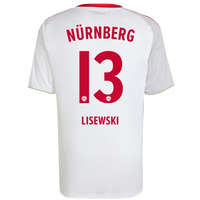 Danxen Kvinnor Robin Lisewski #13 Vit Röd Bortatröja Matchtröjor 2025/26 Tröjor T-Tröja