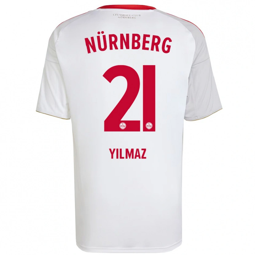 Danxen Kvinnor Berkay Yilmaz #21 Vit Röd Bortatröja Matchtröjor 2025/26 Tröjor T-Tröja