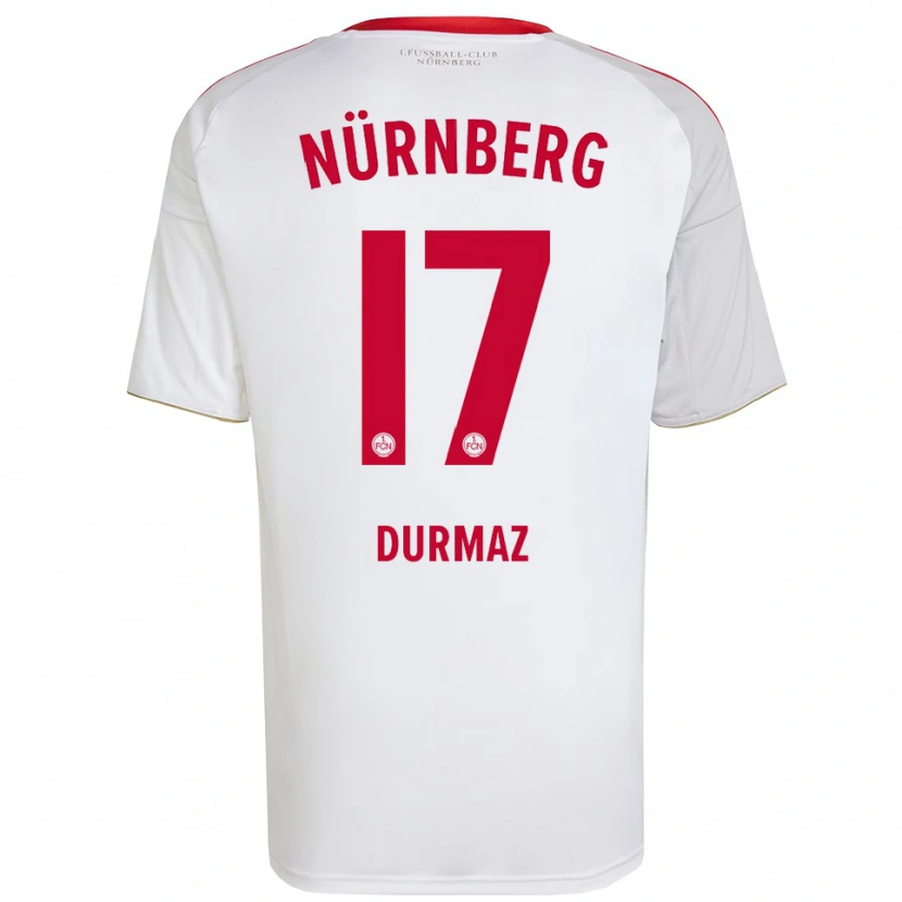 Danxen Kvinnor Enes Durmaz #17 Vit Röd Bortatröja Matchtröjor 2025/26 Tröjor T-Tröja