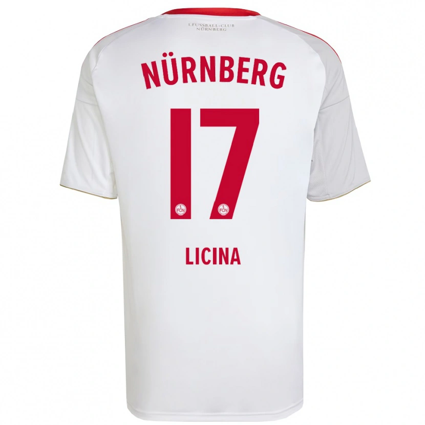 Danxen Kvinnor Selma Licina #17 Vit Röd Bortatröja Matchtröjor 2025/26 Tröjor T-Tröja