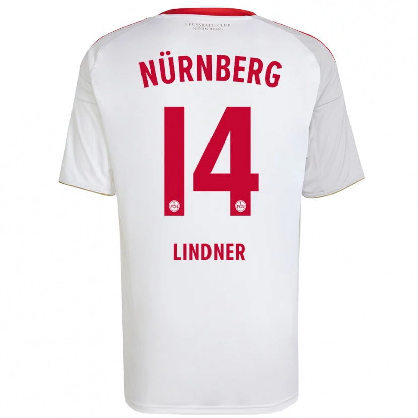 Danxen Kvinnor Marlene Lindner #14 Vit Röd Bortatröja Matchtröjor 2025/26 Tröjor T-Tröja