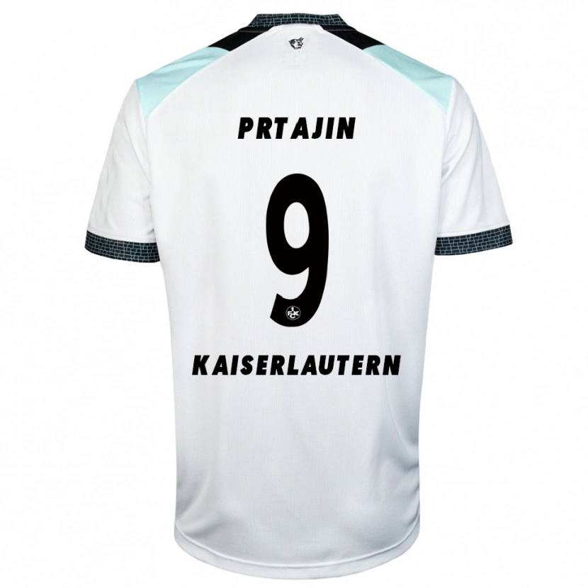 Danxen Kvinnor Ivan Prtajin #9 Vit Svart Bortatröja Matchtröjor 2025/26 Tröjor T-Tröja