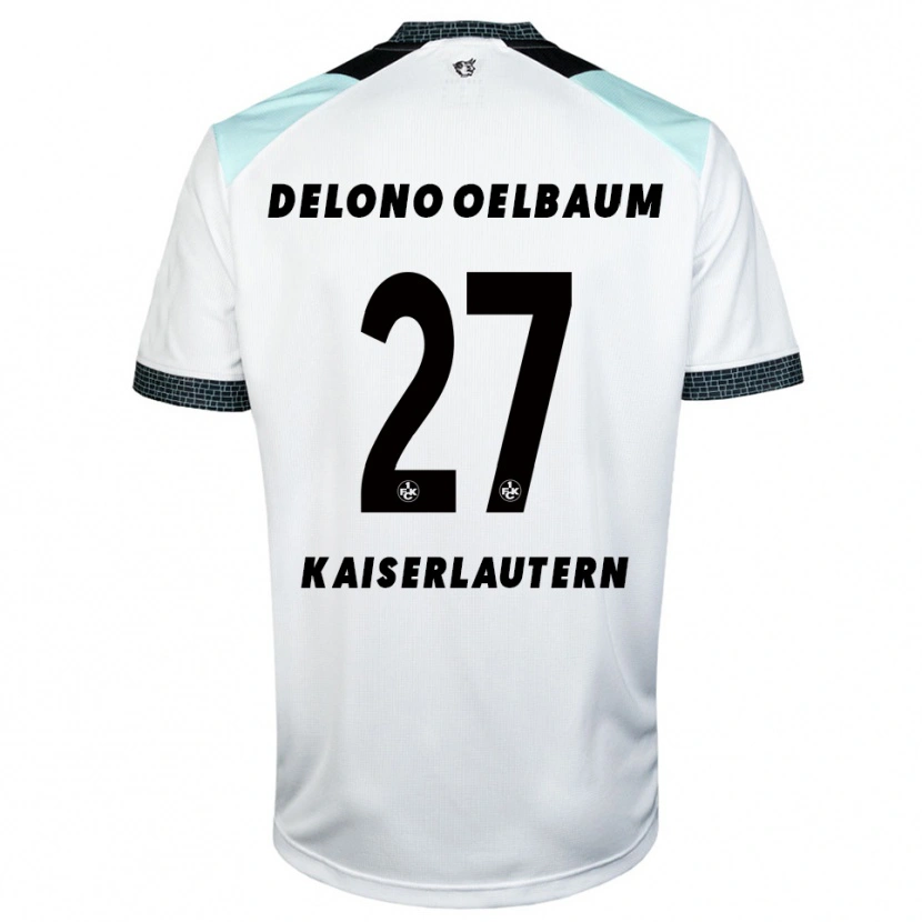 Danxen Kvinnor Kenny Delono Oelbaum #27 Vit Svart Bortatröja Matchtröjor 2025/26 Tröjor T-Tröja