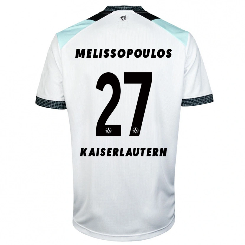 Danxen Kvinnor Samuel Melissopoulos #27 Vit Svart Bortatröja Matchtröjor 2025/26 Tröjor T-Tröja