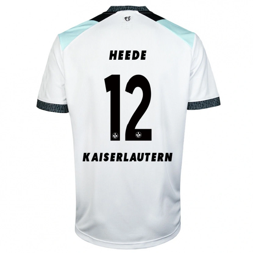 Danxen Kvinnor Jannis Heede #12 Vit Svart Bortatröja Matchtröjor 2025/26 Tröjor T-Tröja