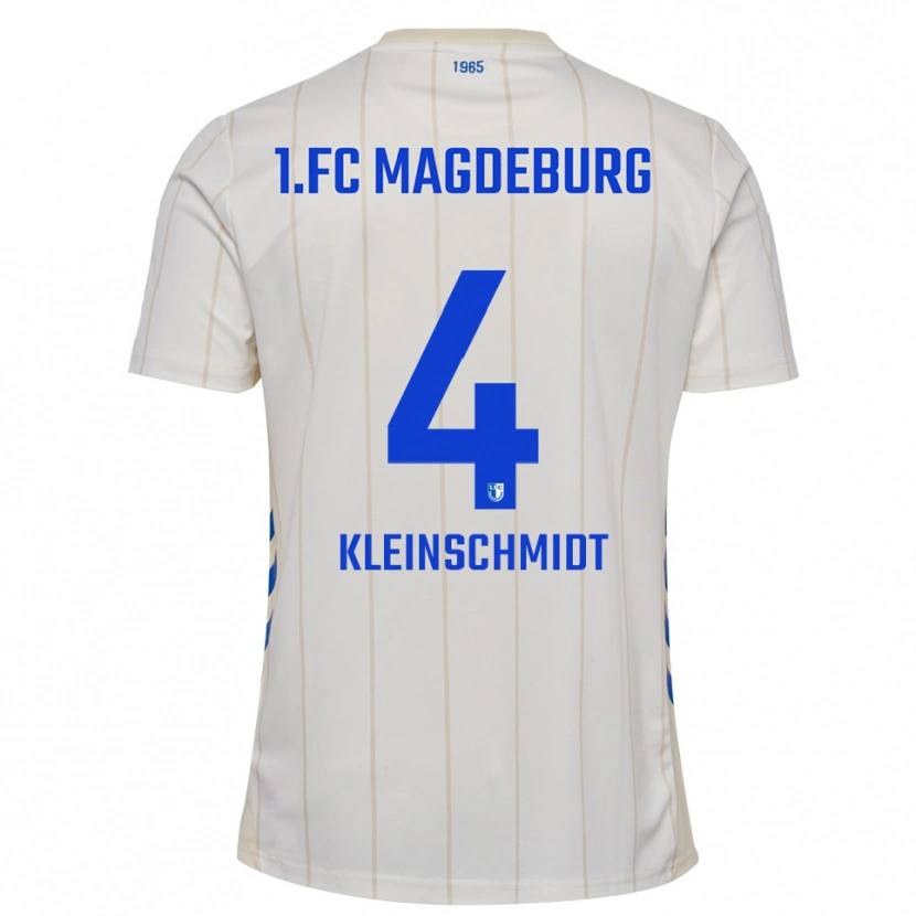 Danxen Kvinnor Max Kleinschmidt #4 Vit Blå Bortatröja Matchtröjor 2025/26 Tröjor T-Tröja