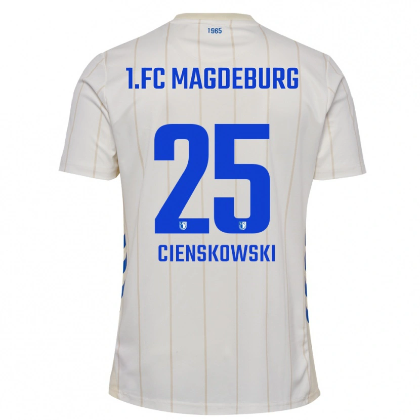 Danxen Kvinnor Amy Cienskowski #25 Vit Blå Bortatröja Matchtröjor 2025/26 Tröjor T-Tröja