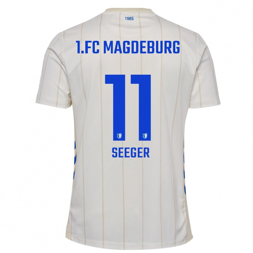 Danxen Kvinnor Ben Ekobena-Seeger #11 Vit Blå Bortatröja Matchtröjor 2025/26 Tröjor T-Tröja