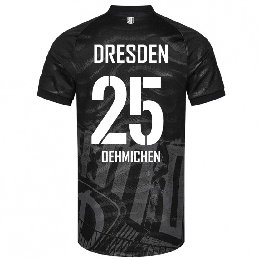 Danxen Kvinnor Jonas Oehmichen #25 Svart Grå Bortatröja Matchtröjor 2025/26 Tröjor T-Tröja
