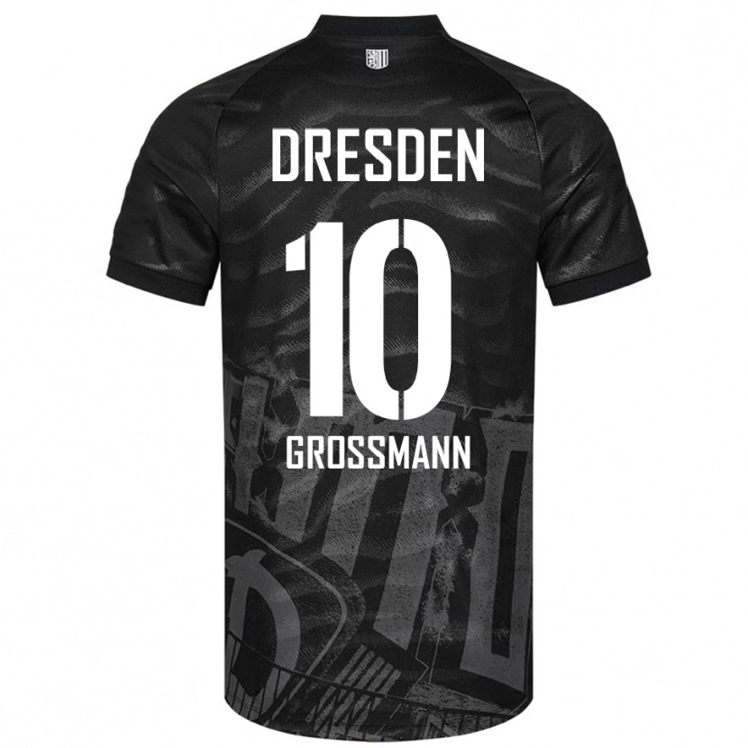 Danxen Kvinnor Tim Großmann #10 Svart Grå Bortatröja Matchtröjor 2025/26 Tröjor T-Tröja