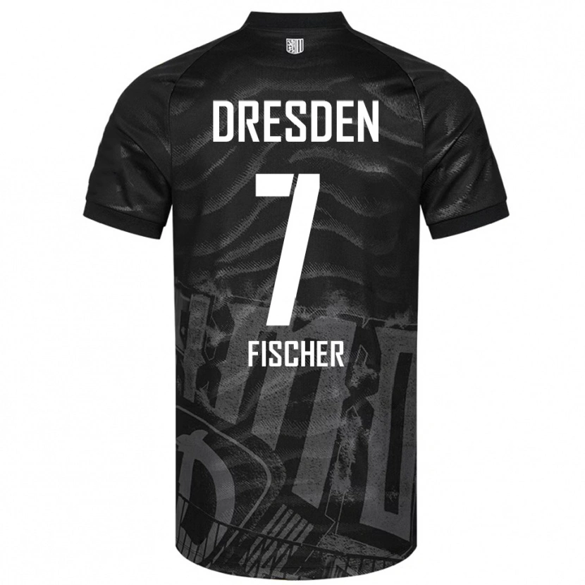 Danxen Kvinnor Marc Fischer #7 Svart Grå Bortatröja Matchtröjor 2025/26 Tröjor T-Tröja