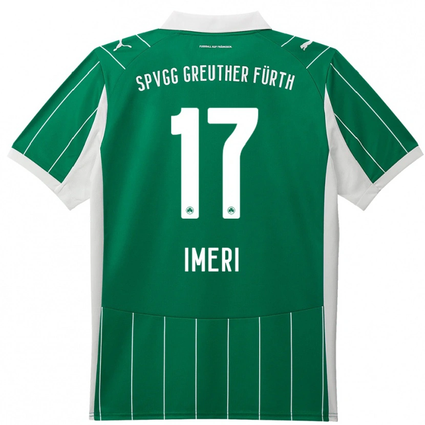 Danxen Kvinnor Adem Imeri #17 Grön Vit Bortatröja Matchtröjor 2025/26 Tröjor T-Tröja