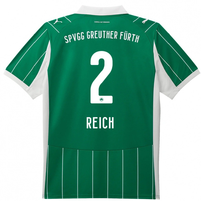 Danxen Kvinnor Lukas Reich #2 Grön Vit Bortatröja Matchtröjor 2025/26 Tröjor T-Tröja