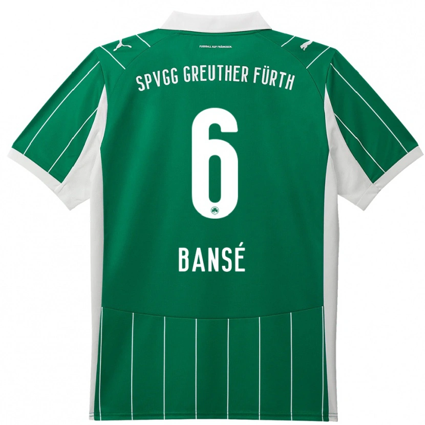 Danxen Kvinnor Sacha Bansé #6 Grön Vit Bortatröja Matchtröjor 2025/26 Tröjor T-Tröja
