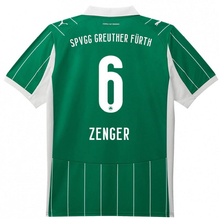 Danxen Kvinnor Marc Zenger #6 Grön Vit Bortatröja Matchtröjor 2025/26 Tröjor T-Tröja