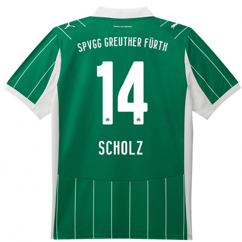 Danxen Kvinnor Yannick Scholz #14 Grön Vit Bortatröja Matchtröjor 2025/26 Tröjor T-Tröja