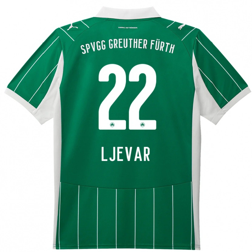 Danxen Kvinnor Nico Ljevar #22 Grön Vit Bortatröja Matchtröjor 2025/26 Tröjor T-Tröja