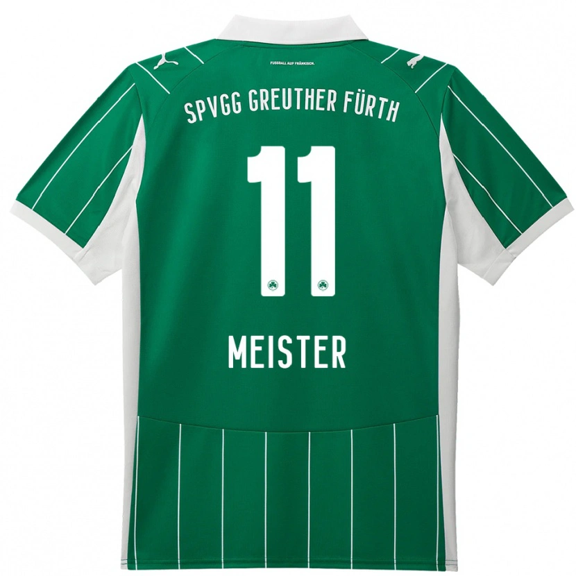 Danxen Kvinnor Christoph Meister #11 Grön Vit Bortatröja Matchtröjor 2025/26 Tröjor T-Tröja