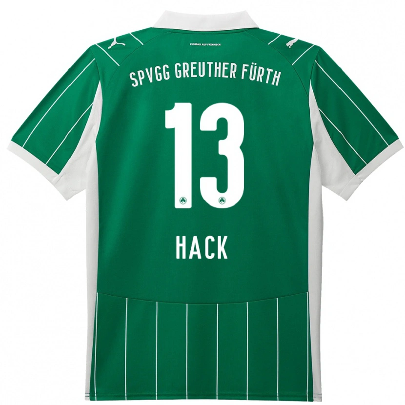 Danxen Kvinnor Philipp Hack #13 Grön Vit Bortatröja Matchtröjor 2025/26 Tröjor T-Tröja
