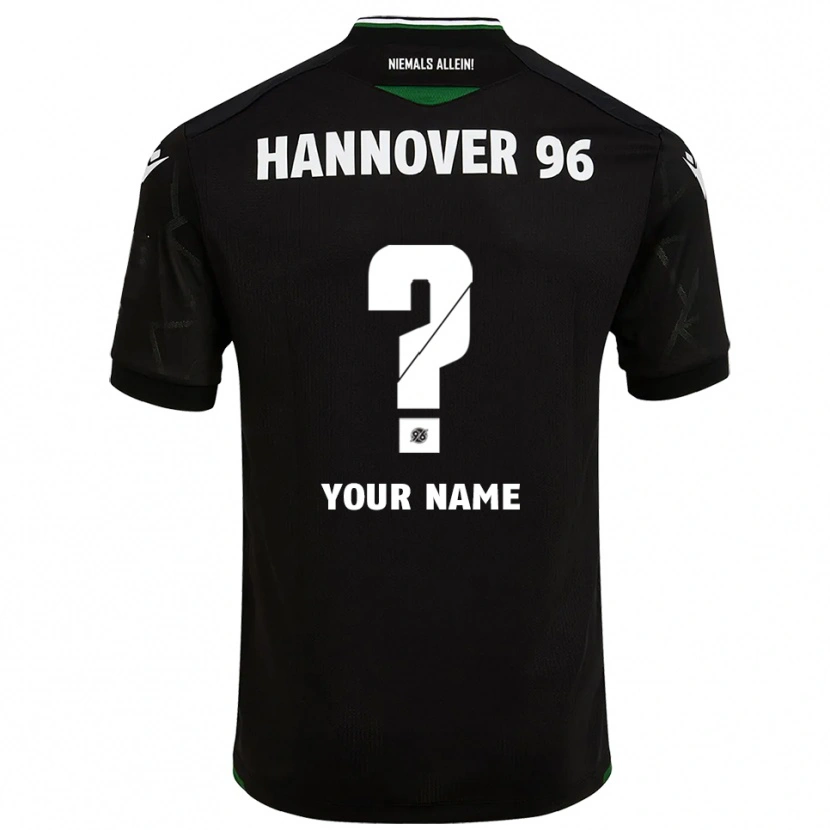 Danxen Kvinnor Ditt Namn #0 Svart Grön Bortatröja Matchtröjor 2025/26 Tröjor T-Tröja