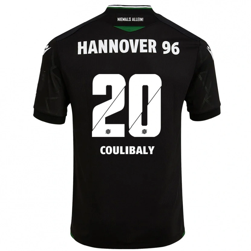 Danxen Kvinnor Adam Coulibaly #20 Svart Grön Bortatröja Matchtröjor 2025/26 Tröjor T-Tröja