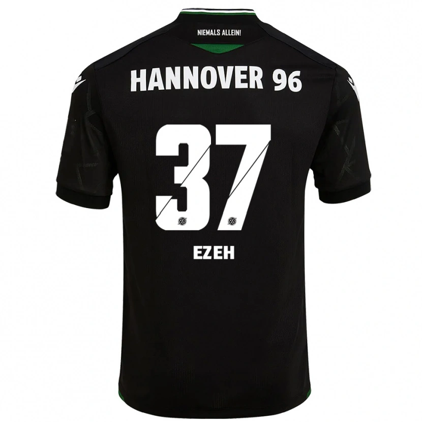 Danxen Kvinnor Brooklyn Ezeh #37 Svart Grön Bortatröja Matchtröjor 2025/26 Tröjor T-Tröja