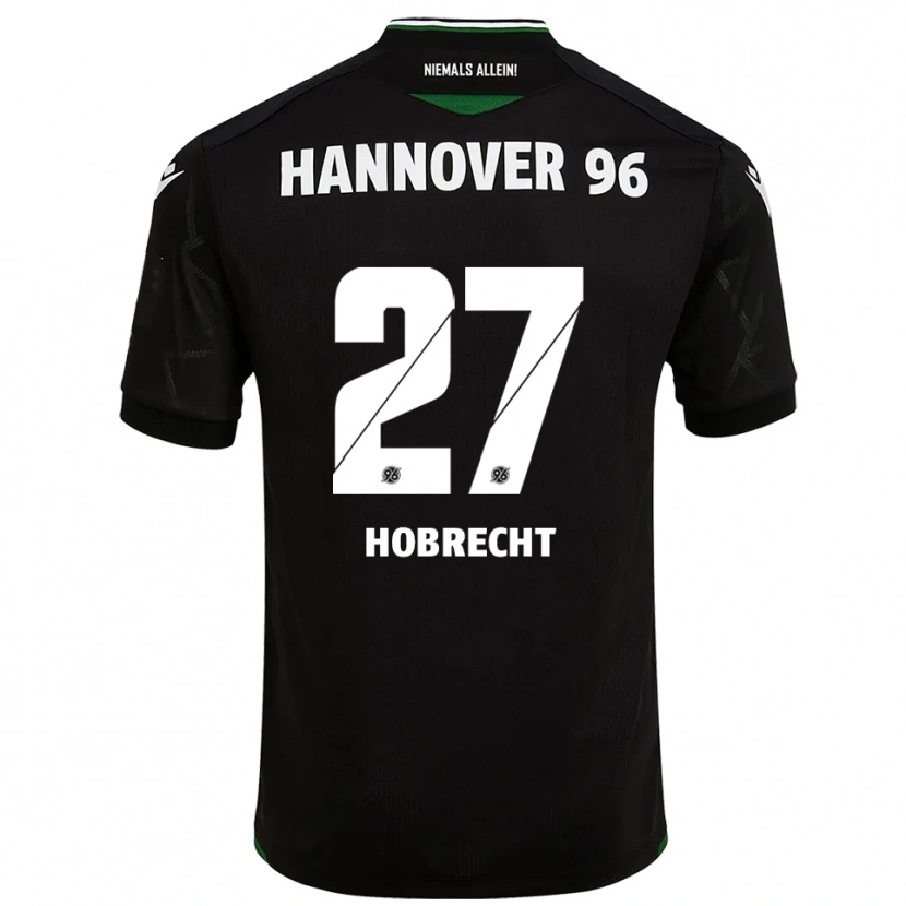 Danxen Kvinnor Tom Hobrecht #27 Svart Grön Bortatröja Matchtröjor 2025/26 Tröjor T-Tröja