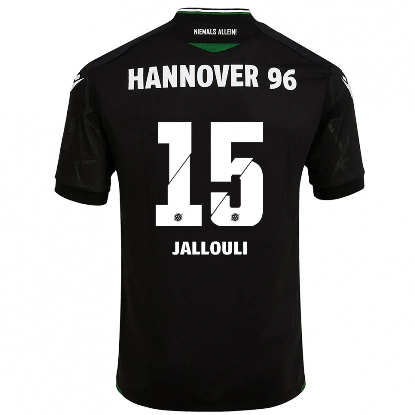 Danxen Kvinnor Marouan Jallouli #15 Svart Grön Bortatröja Matchtröjor 2025/26 Tröjor T-Tröja