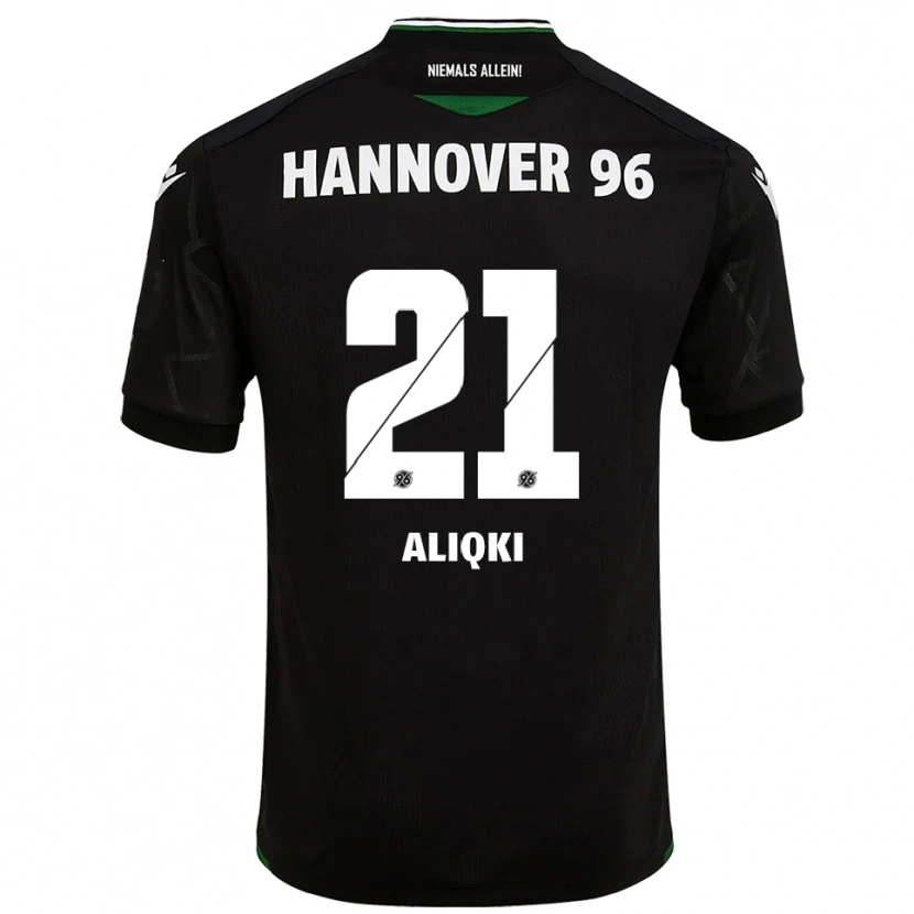 Danxen Kvinnor Florent Aliqki #21 Svart Grön Bortatröja Matchtröjor 2025/26 Tröjor T-Tröja