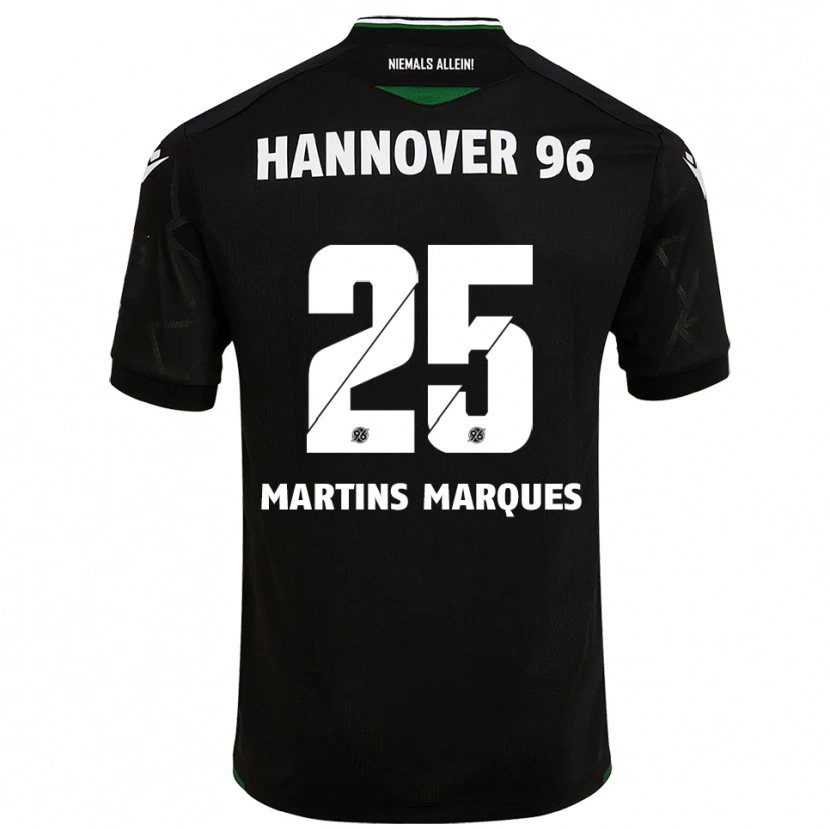Danxen Kvinnor Rafael Martins Marques #25 Svart Grön Bortatröja Matchtröjor 2025/26 Tröjor T-Tröja
