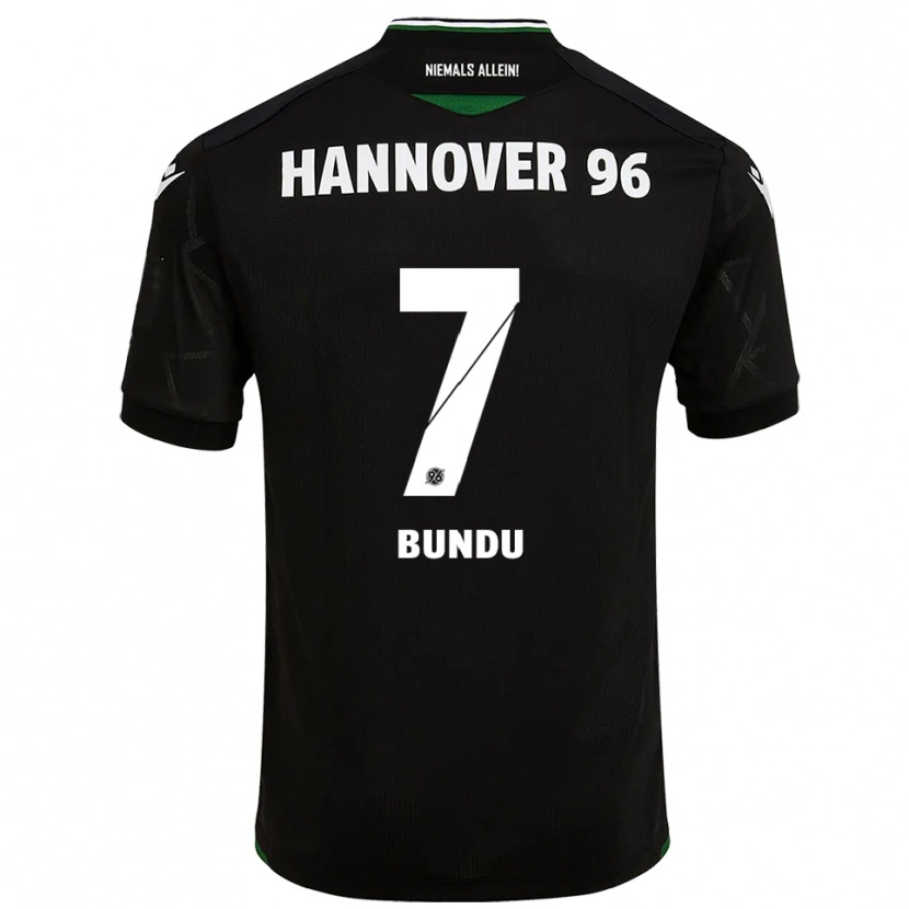 Danxen Kvinnor Mustapha Bundu #7 Svart Grön Bortatröja Matchtröjor 2025/26 Tröjor T-Tröja
